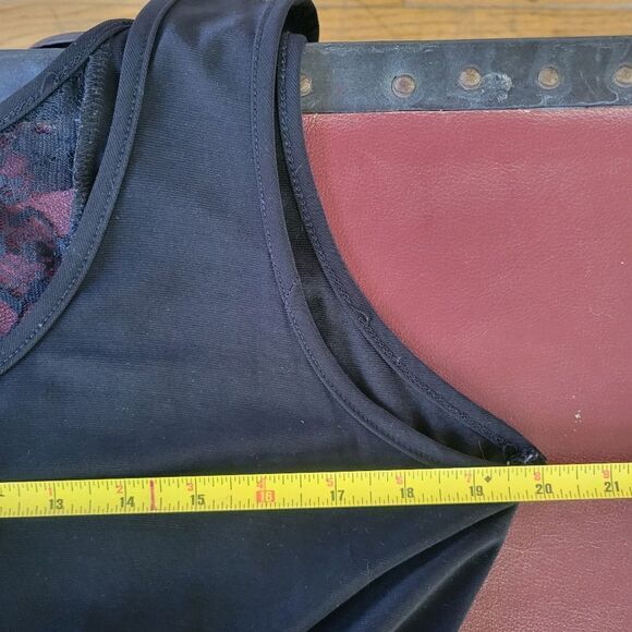 Ellen Parker Black Lace Insert Sleeveless Dress - Picture 10 of 11